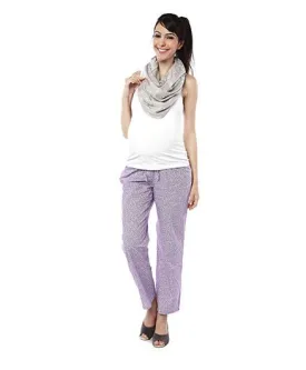 Nine Maternity Comfy Floral Printed Pajamas - Lavender