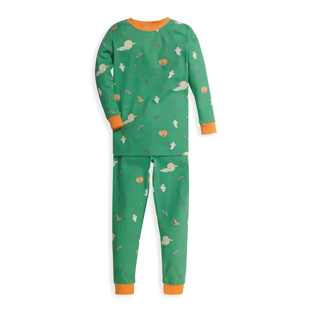 Printed Pima Jammies -- Green Halloween