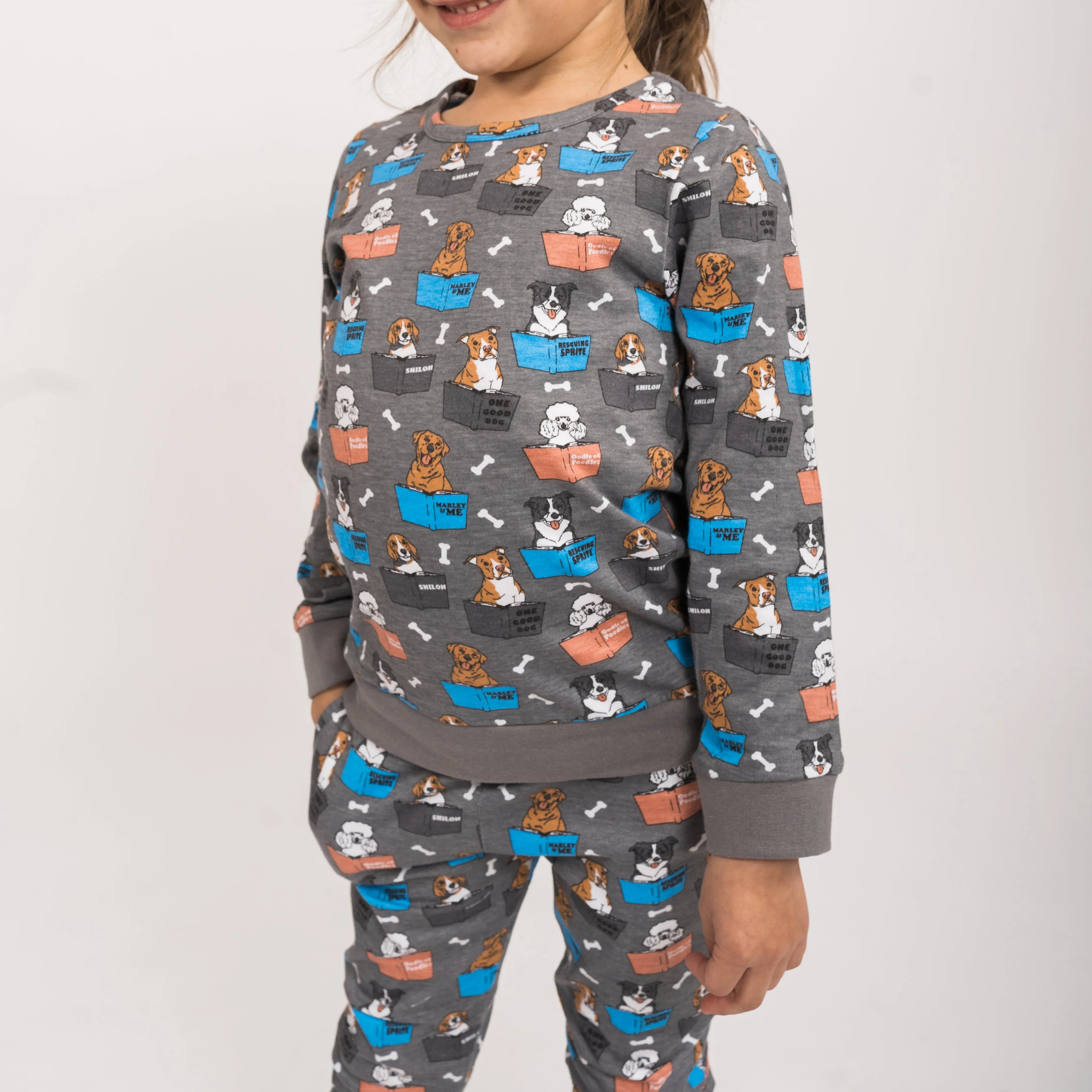 Reading Dogs Kids Pajamas Set [FINAL SALE]