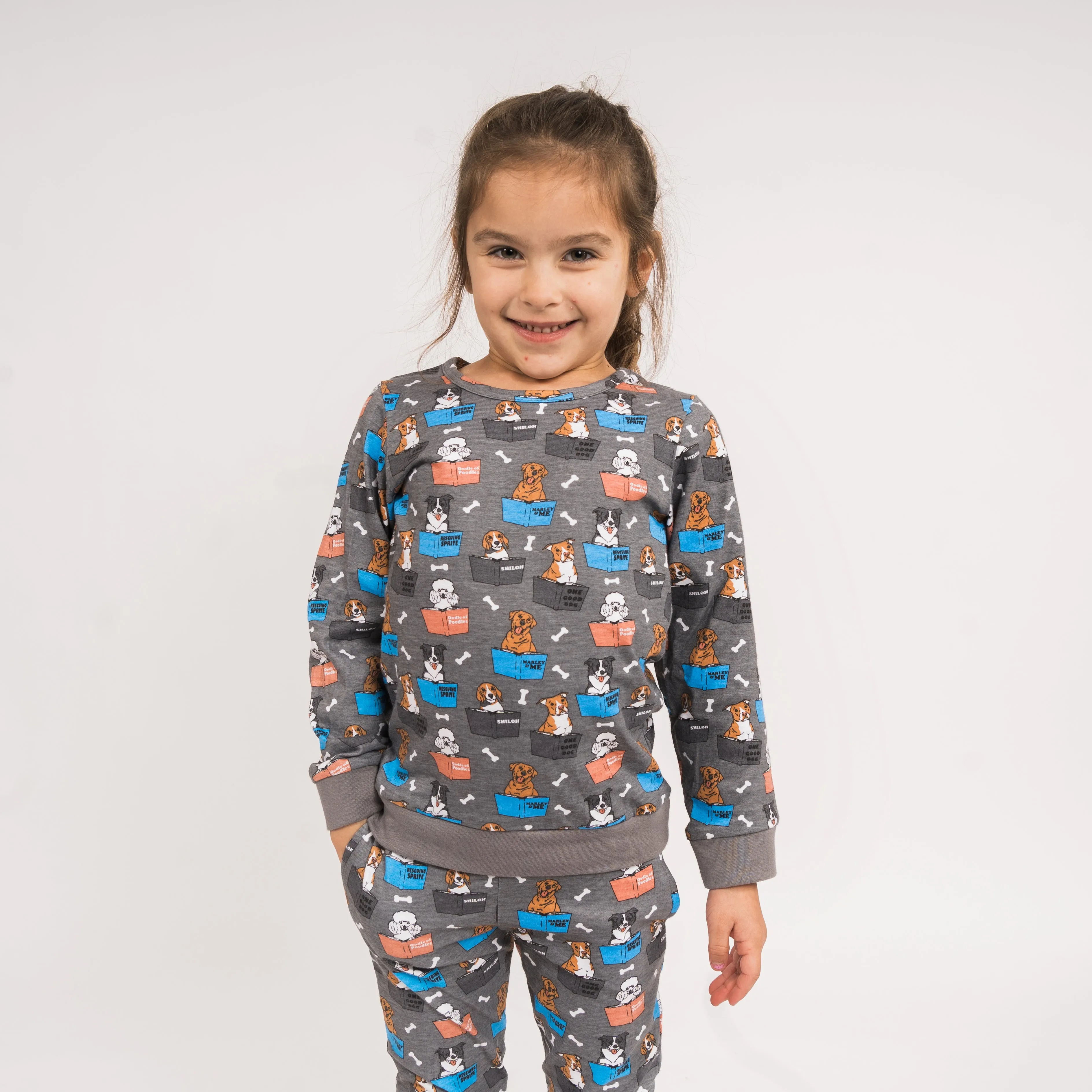 Reading Dogs Kids Pajamas Set [FINAL SALE]