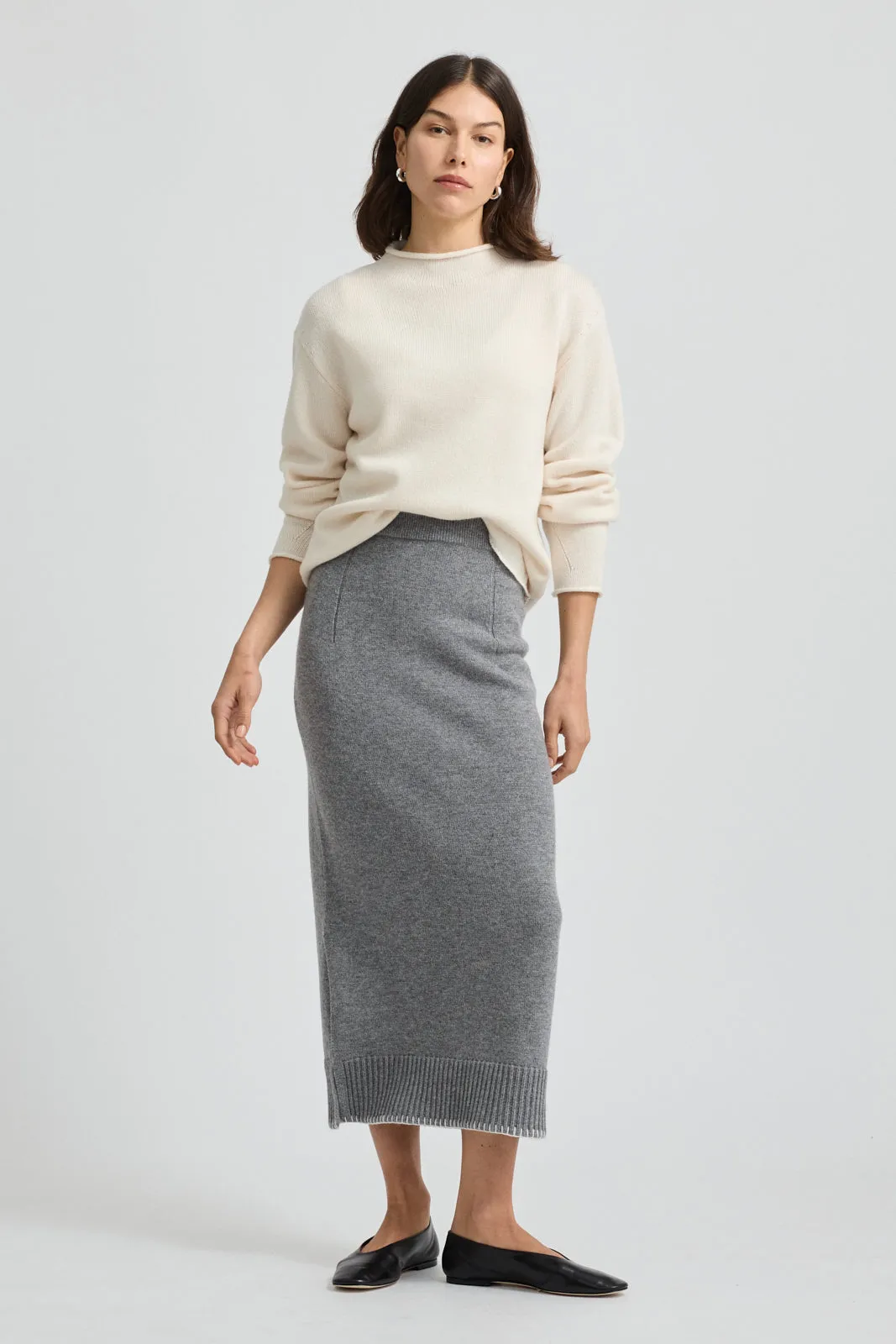 RELAXED FIT MOCK NECK