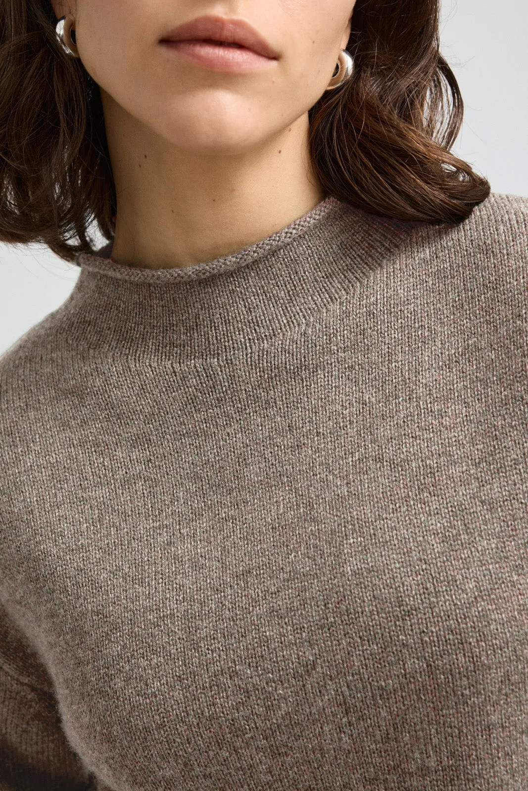 RELAXED FIT MOCK NECK