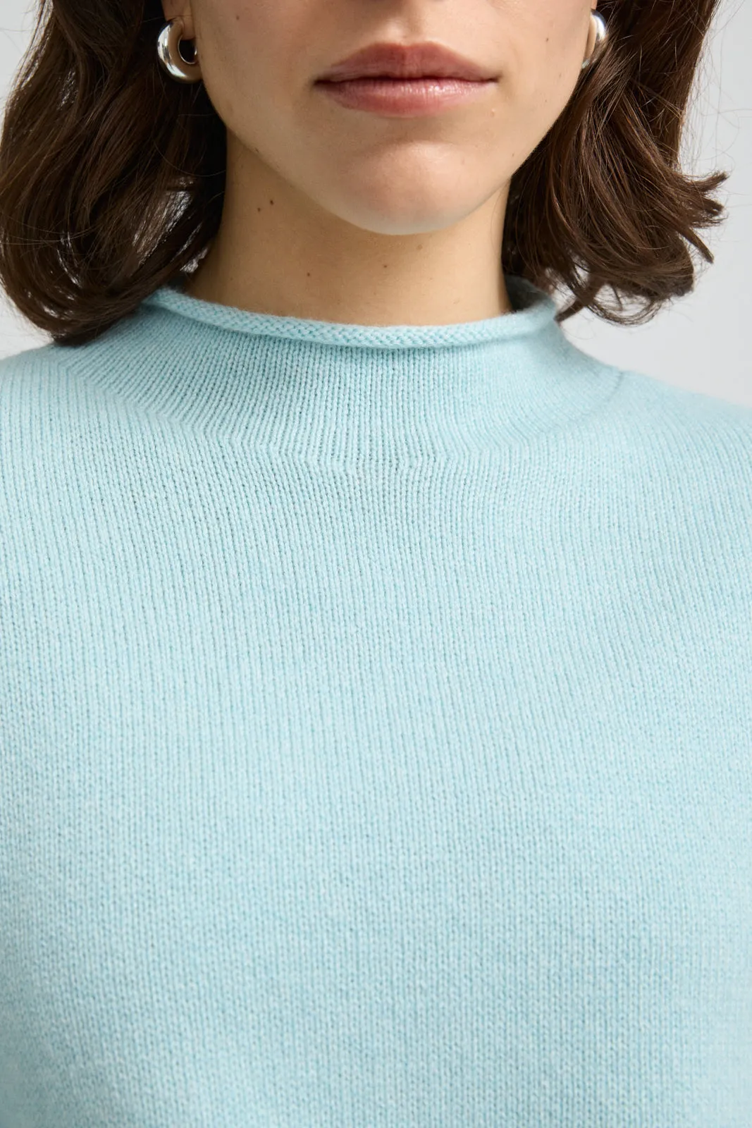 RELAXED FIT MOCK NECK