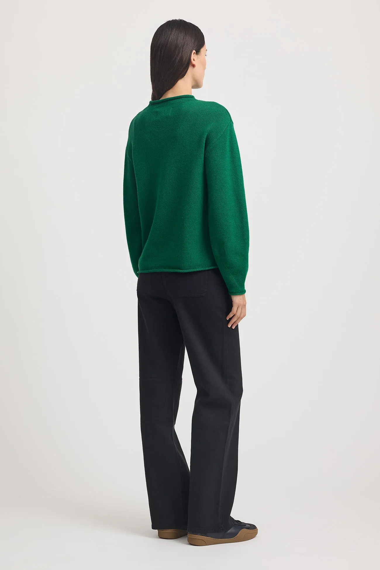 RELAXED FIT MOCK NECK