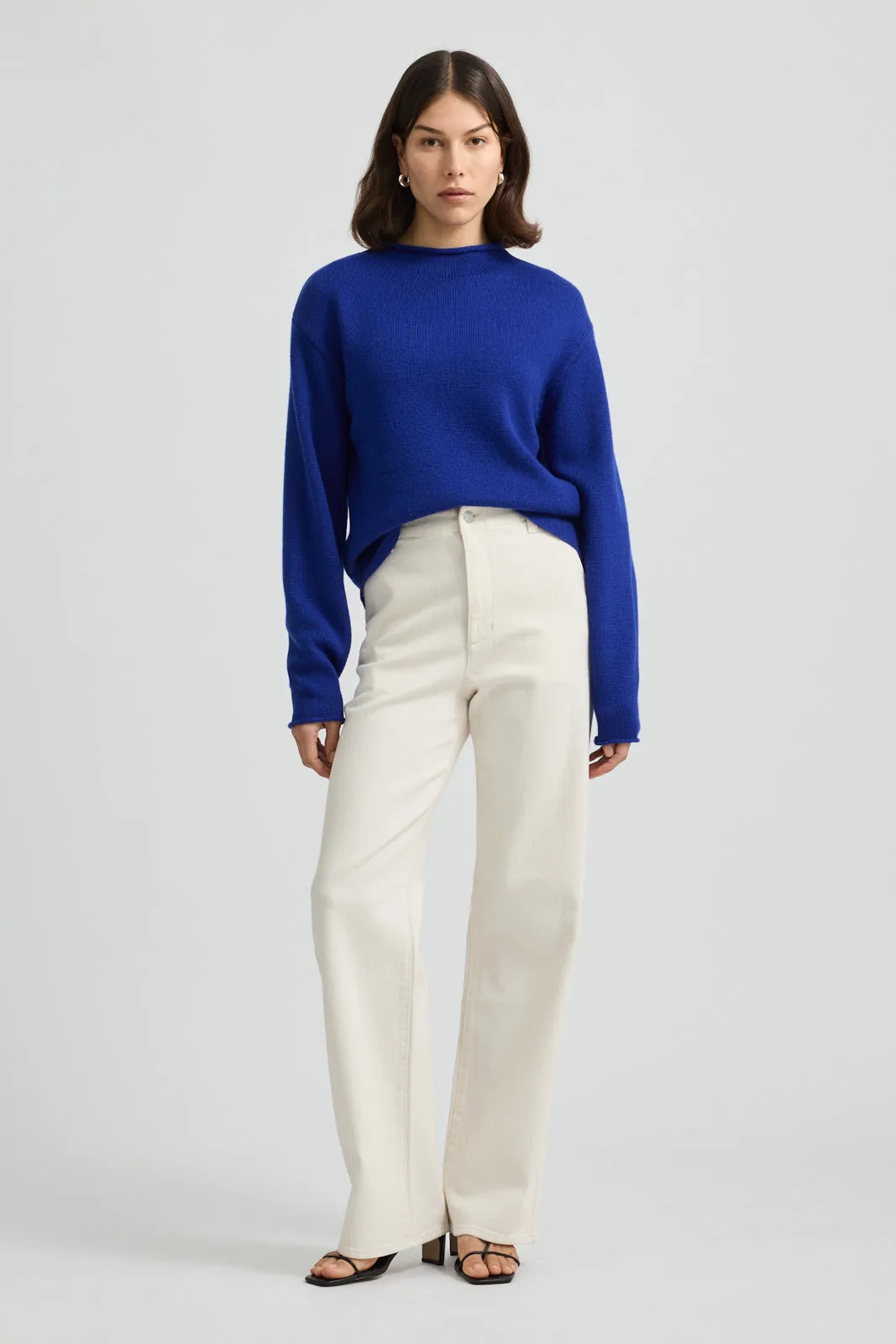 RELAXED FIT MOCK NECK