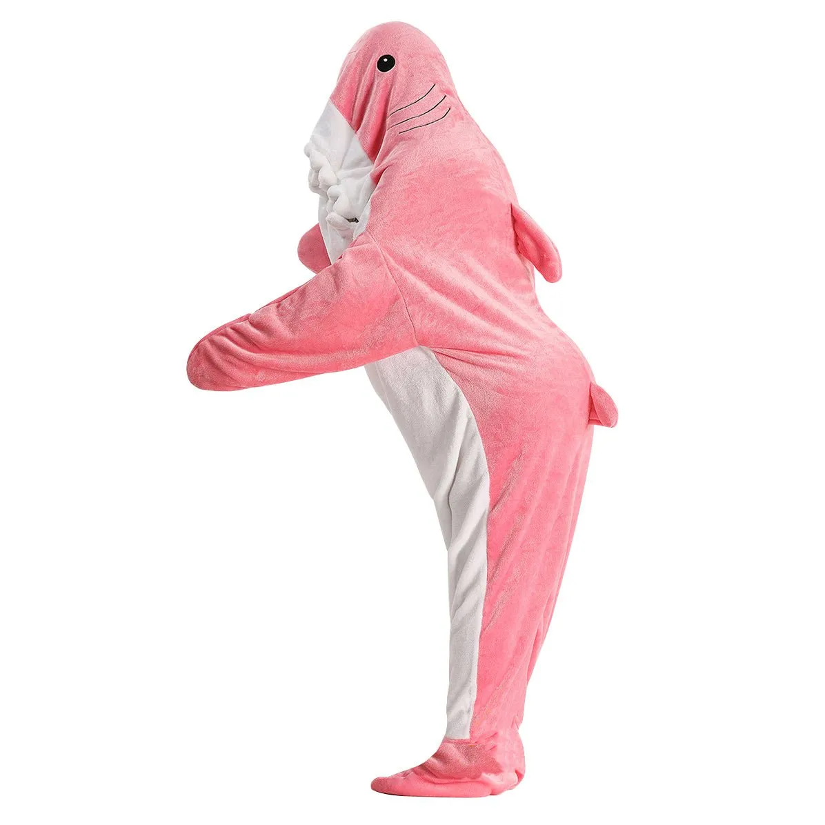 Shark Blanket Sleeping Bag Loose Onesies Pajamas Adult Super Soft Fleece Hoodie