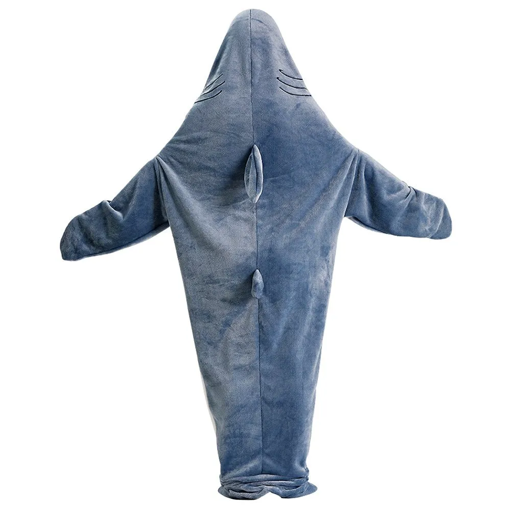 Shark Blanket Sleeping Bag Loose Onesies Pajamas Adult Super Soft Fleece Hoodie