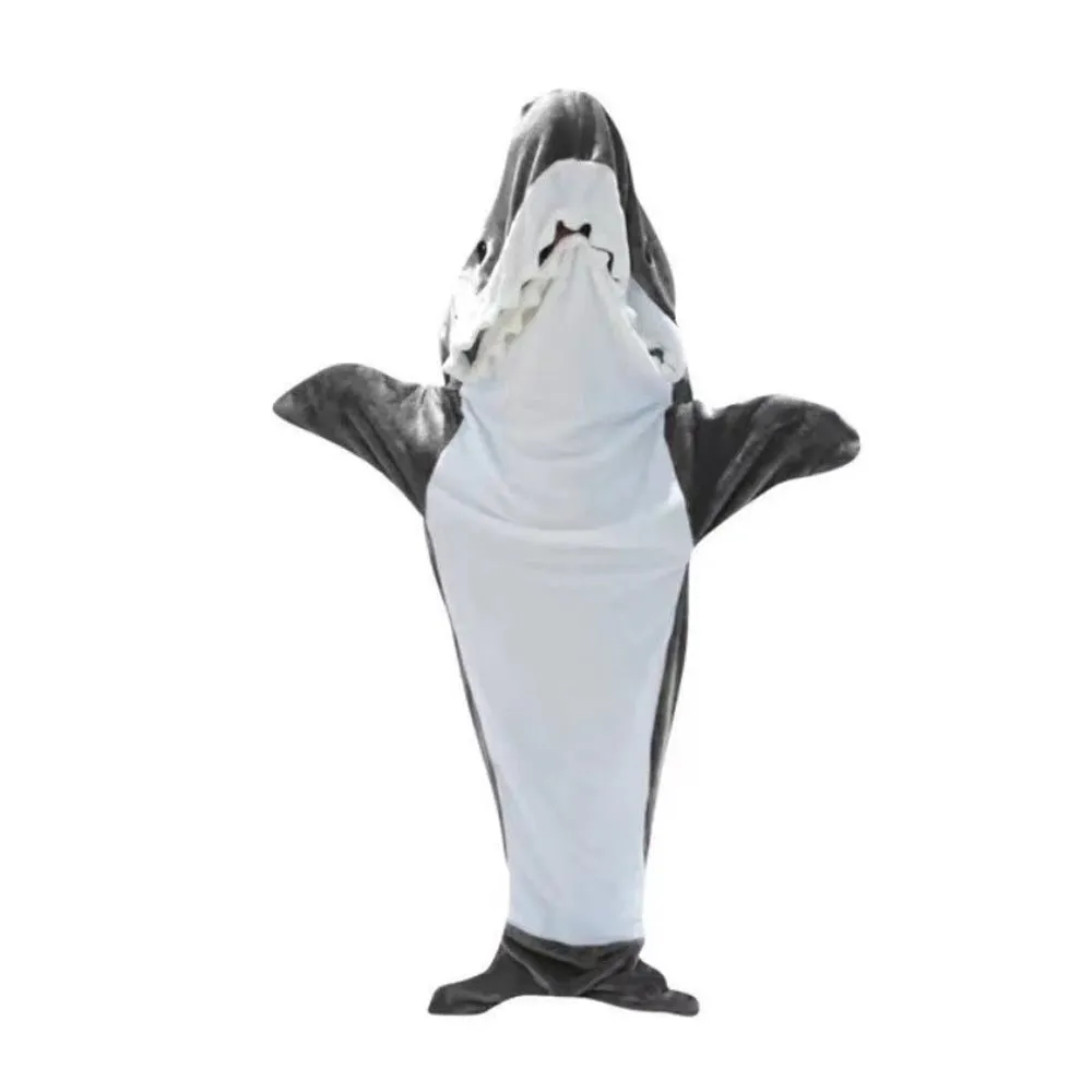 Shark Blanket Sleeping Bag Loose Onesies Pajamas Adult Super Soft Fleece Hoodie