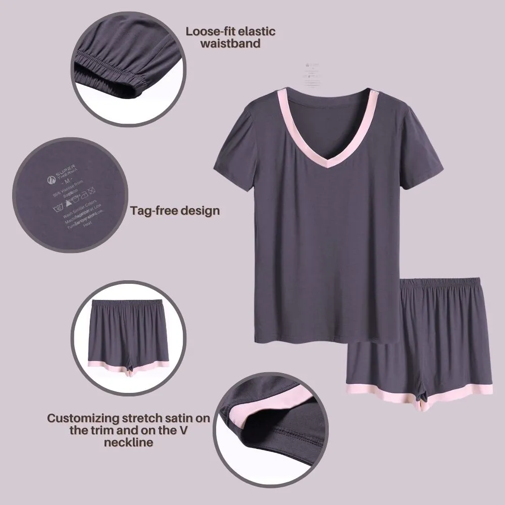 Short Sleeve Bamboo Sleepwear Set for Women