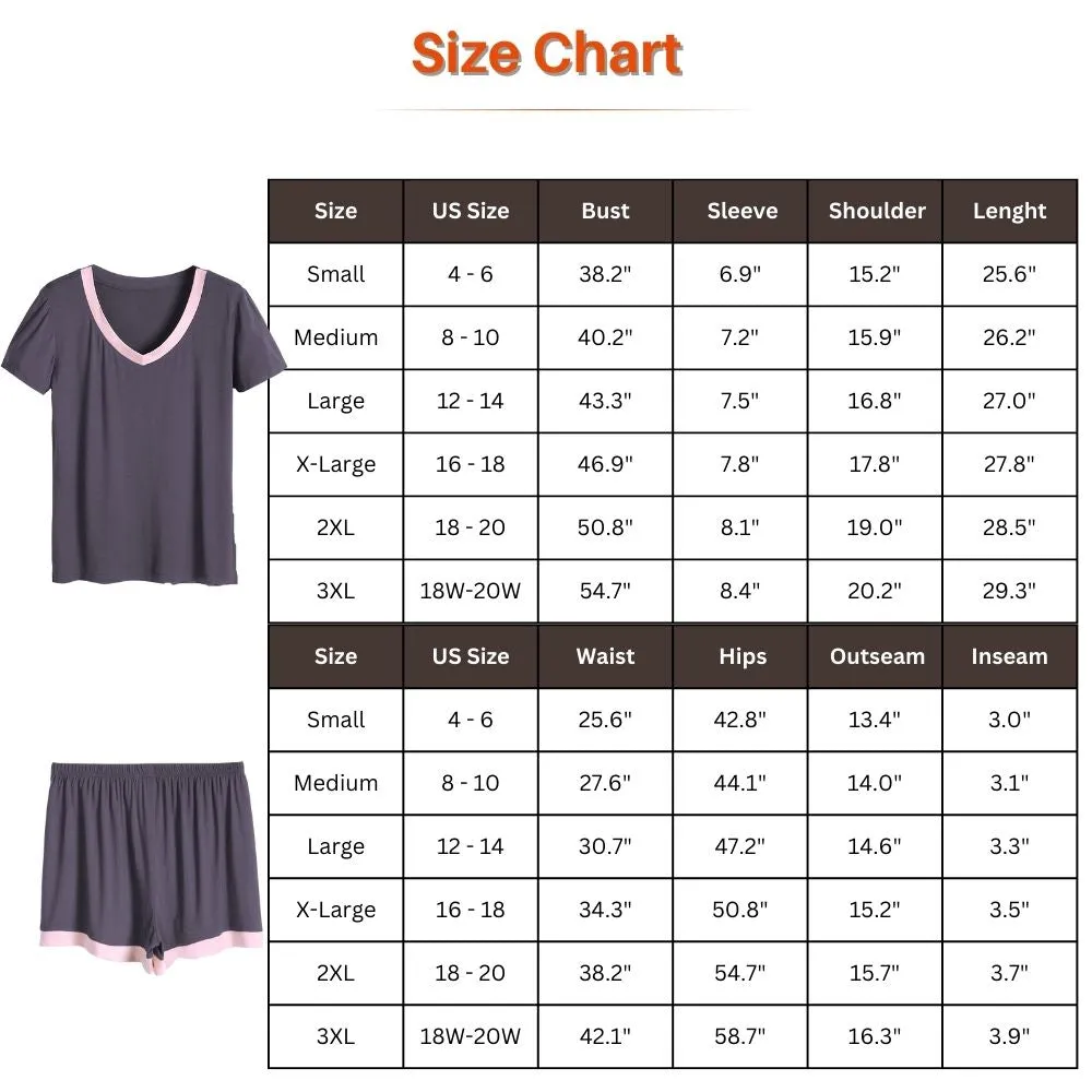 Short Sleeve Bamboo Sleepwear Set for Women