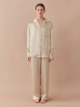 SILKINC Classic Striped Color Clash Long Pajama Set