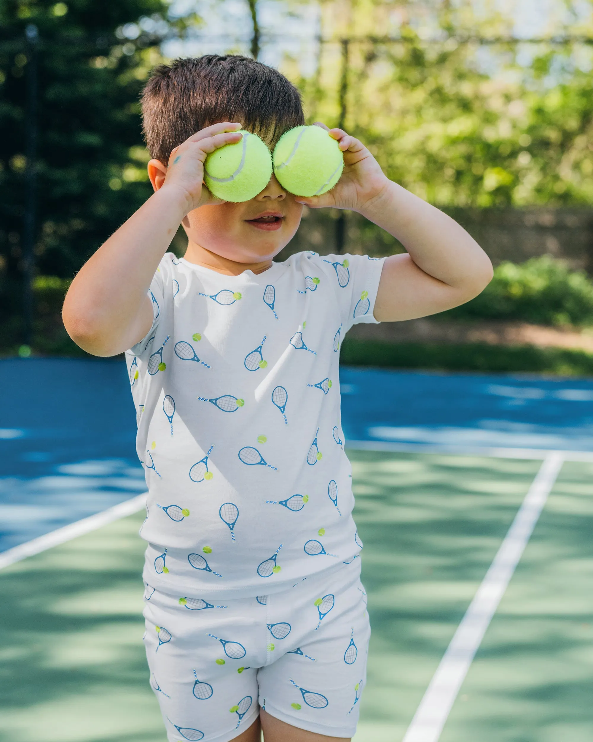 The Organic Short Sleeve Pajama Set [Tennis Grand Slam]