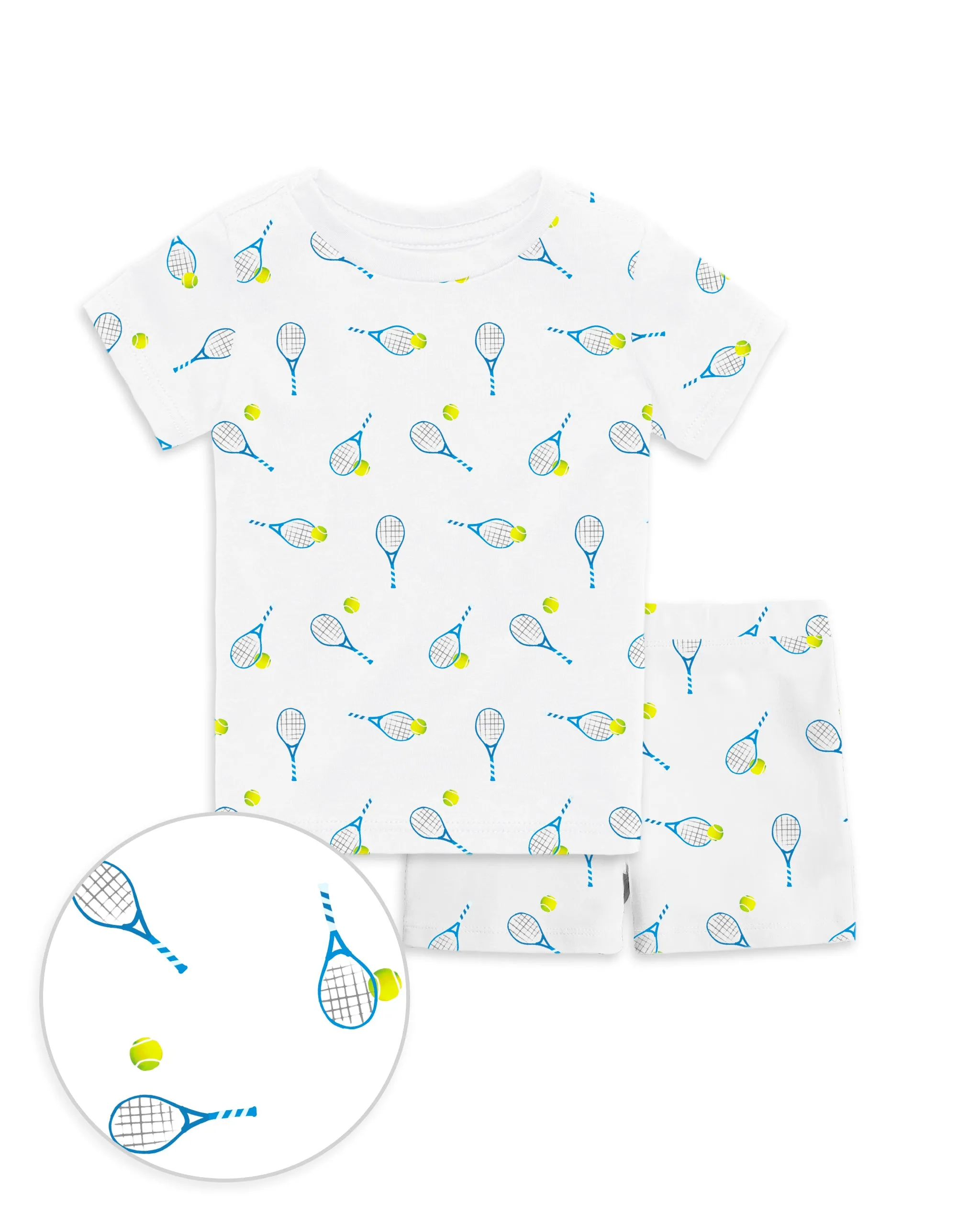 The Organic Short Sleeve Pajama Set [Tennis Grand Slam]