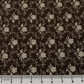 Umber Rose Vines Floral Cotton Print