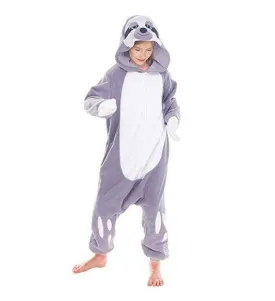 Unisex Child Sloth Animal Pajama Plush jumpsuit