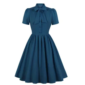 Vintage Retro Prom Dresses 50's 60's Bowknot Rockabilly Dress