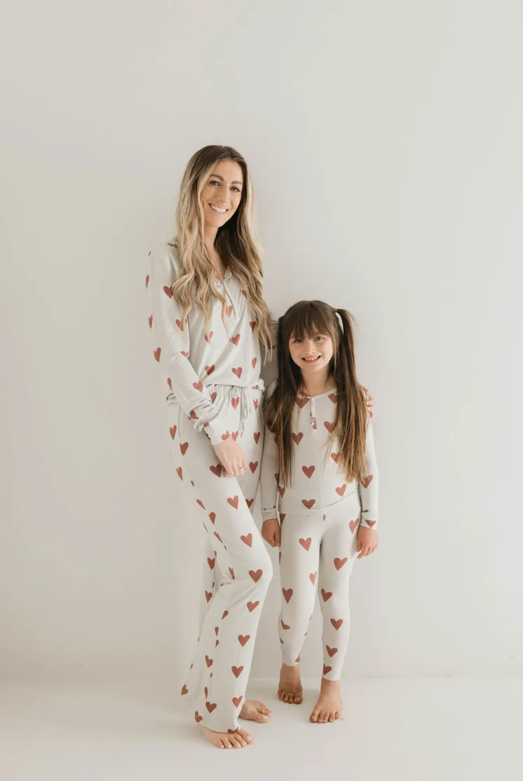 Women's Bamboo Pajamas | Queen Of Hearts Paisley’s Hand Drawn Print